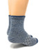 All Purpose All Season Alpaca Wool Socks - Quarter Crew in Slate Blue, Heel.