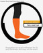 Warrior Alpaca Socks Outdoor Terry Lined Alpaca Crew Socks Illustration WOD2.