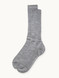 Premium Baby Alpaca Dress Crew Socks in smoke