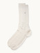 Premium Baby Alpaca Dress Crew Socks in off white