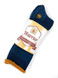 Cozy Cabin Terry Lined Alpaca Crew Socks, Blue, Package.