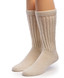 Comfort Plus Diabetic Wide-Calf Terry Alpaca Socks Front in Natural.