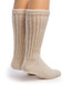 Comfort Plus Diabetic Wide-Calf Terry Alpaca Socks, Back in Natural.