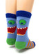 Kids Little Monsters Non-Skid Alpaca Socks Heel.