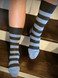 Vintage Rugby Stripe Dress Alpaca Wool Socks