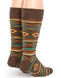 Southwest Geo Patterned Alpaca Crew Socks- Back View.