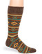 Southwest Geo Patterned Alpaca Crew Socks- Side View.