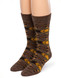 Desert Geo Patterned Alpaca Crew Socks - front.