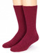 Ribbed Casual Alpaca Socks - Front, in Cranberry