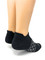 All-Season Alpaca Running Socks - Tab Anklet, Black, Heel.