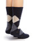 Baby Alpaca Argyle Socks, Back Blue.