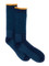 Cozy Cabin Terry Lined Alpaca Wool Socks, Blue, Flat.