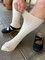 Warrior Alpaca Socks for sore and sensitive feet on model.