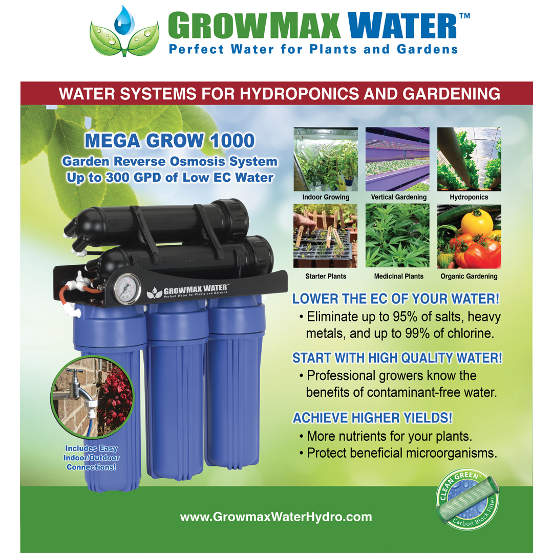 Image of the Mega Grow 1000 Garden Reverse Osmosis System Box
