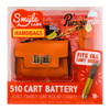 Smyle Labs Pursejamin Orange Handbag 510 Cart Battery