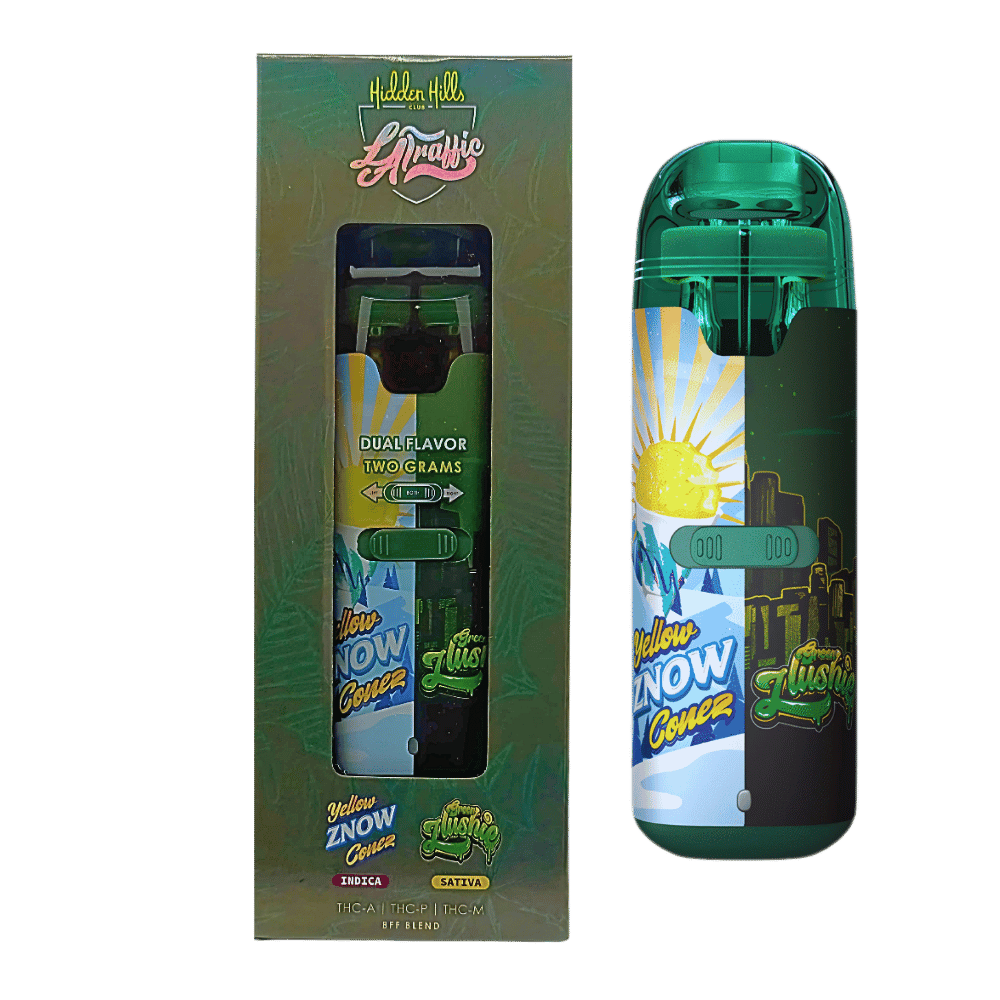 Hidden Hills BFF Blend Vape  2 Strains, Dual 2g Device