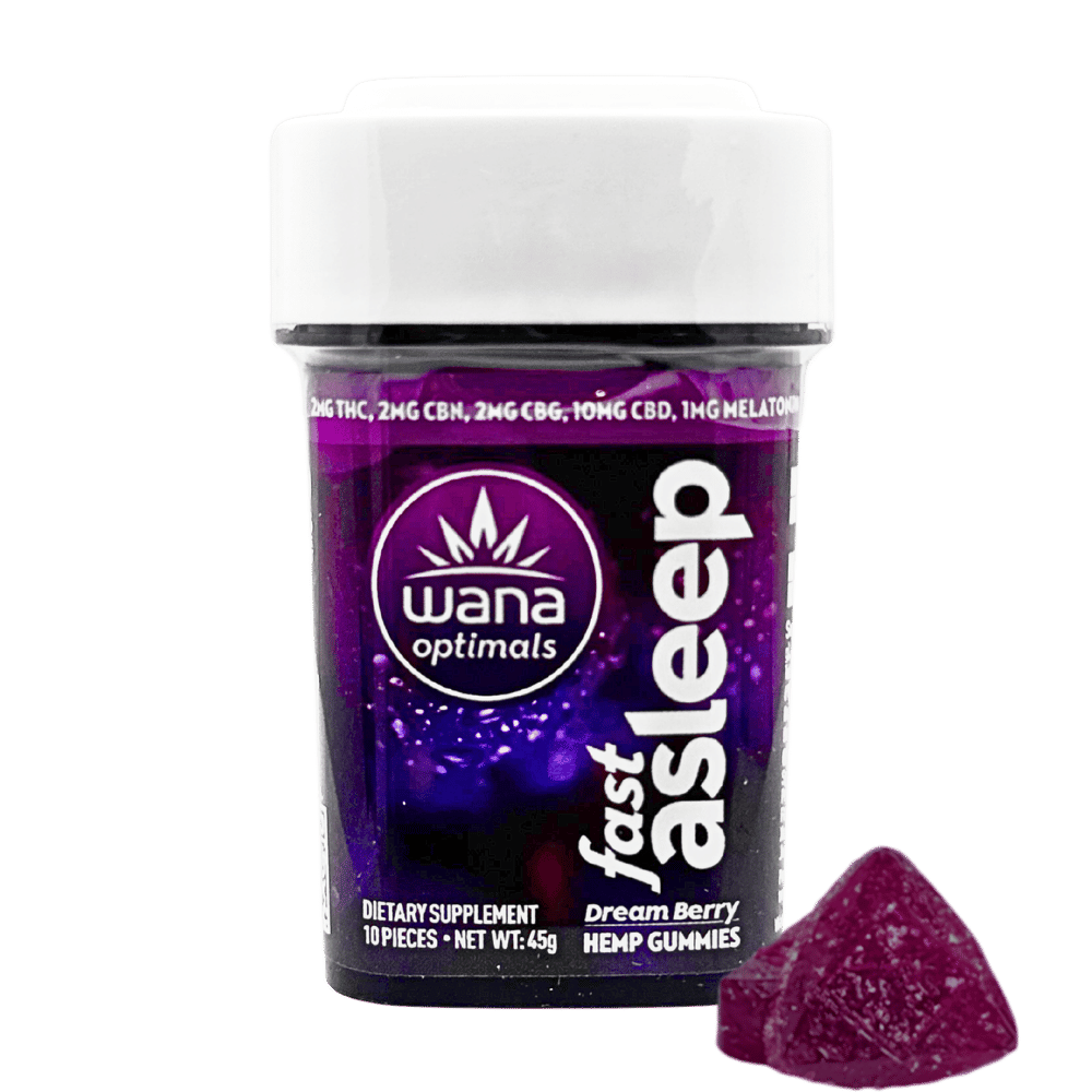 Wana Fast Asleep CBN Gummies | CBD THC CBG Melatonin Sleep Blend