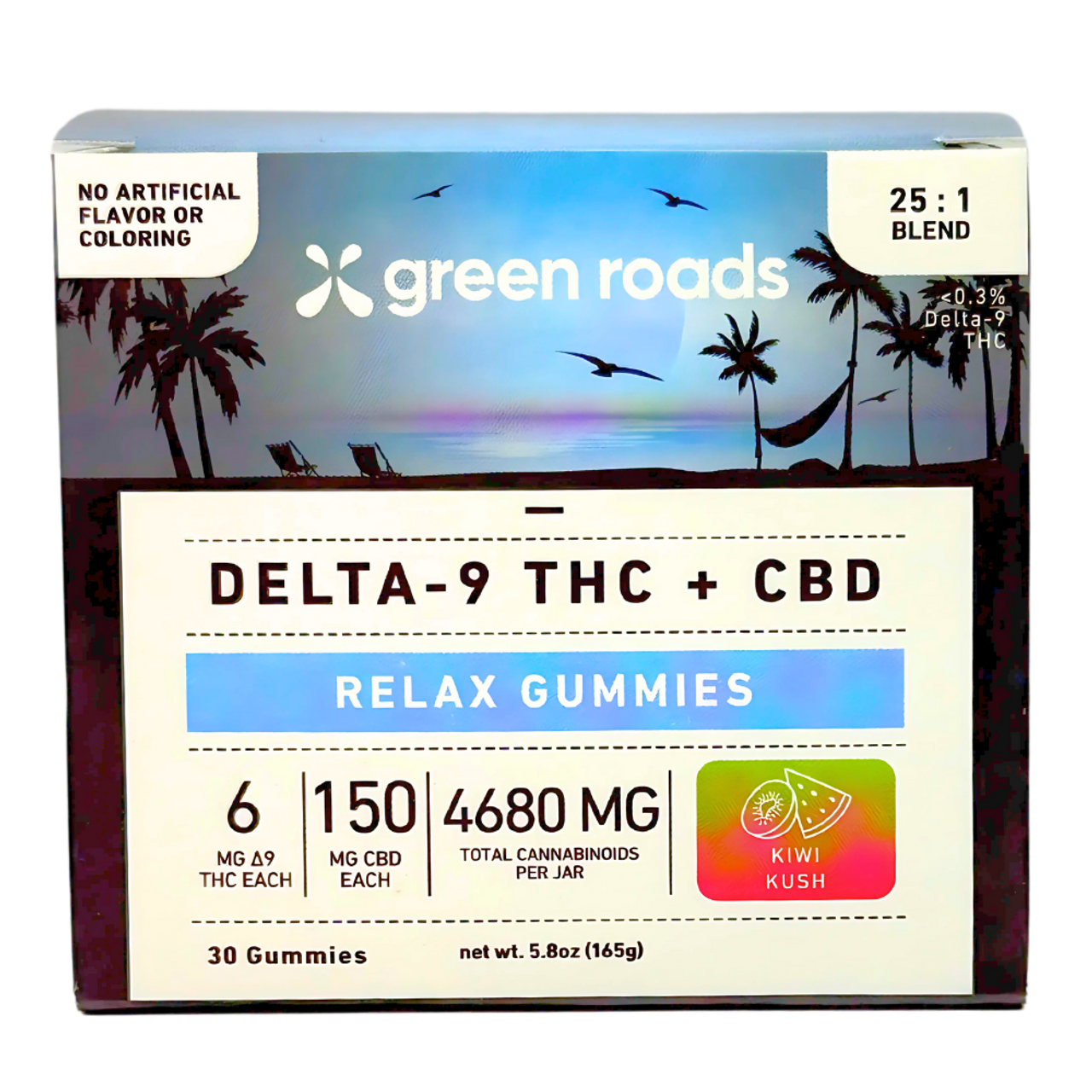 Green Roads Relax Gummies 4680mg THC + CBD (30ct)