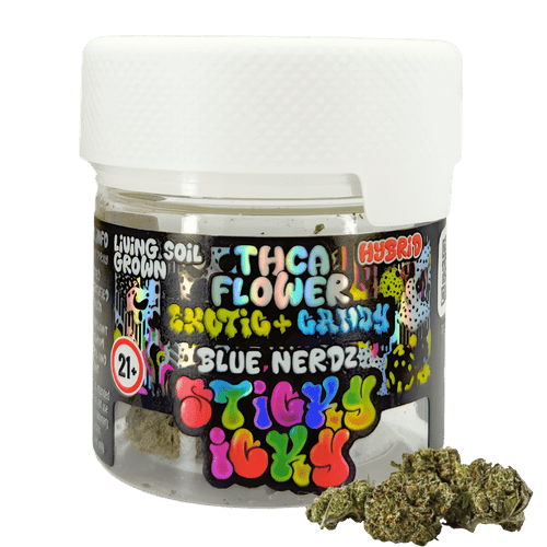 sticky icky thca eighth with sweet candy terps