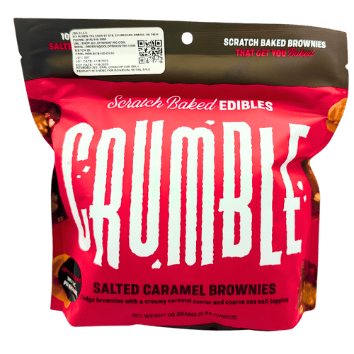 salted caramel thc brownie soft baked dessert crumble brand