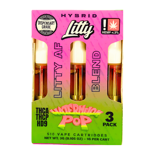 Litty AF Baja Blast THCA Vape Cartridge 3-Pack – tropical sativa flavor