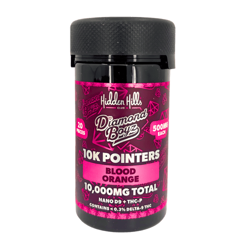 hidden hills 10k pointers gummies jar 10000mg delta 9 thcp