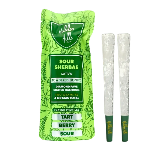 diamond coated thca hashhole pre rolls by hidden hills club