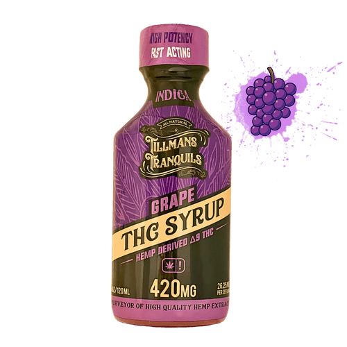 Tillman's Tranquils Delta-9 THC syrup 420mg bottle