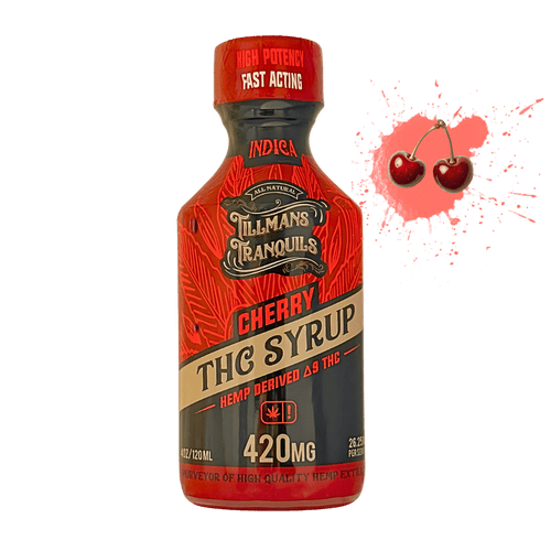 Tillman's THC syrup Cherry Indica nano emulsified