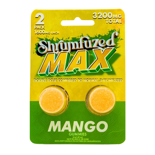 Shrumfuzed MAX nootropic mushroom gummies mango 2-pack