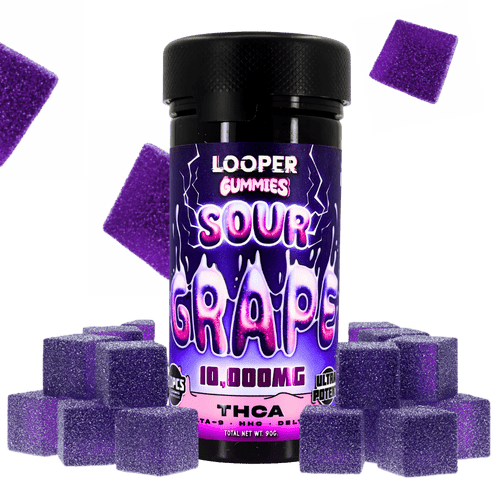 Looper Sour Grape Extreme-Strength THC Gummies 20-Count Jar