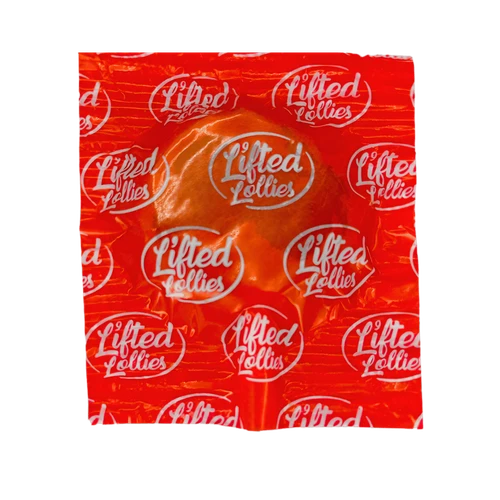 Lifted Lollies Cherry Delta-9 THC lollipop, 2:1 CBD, 30mg