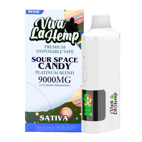 Viva La Hemp Platinum Blend 9g disposable packaging
