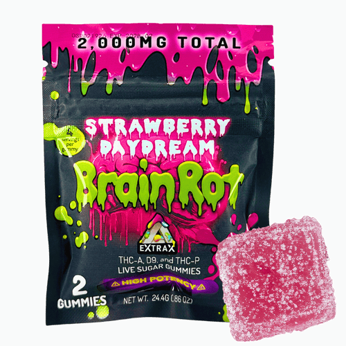 Delta Extrax BrainRot Strawberry Daydream gummies