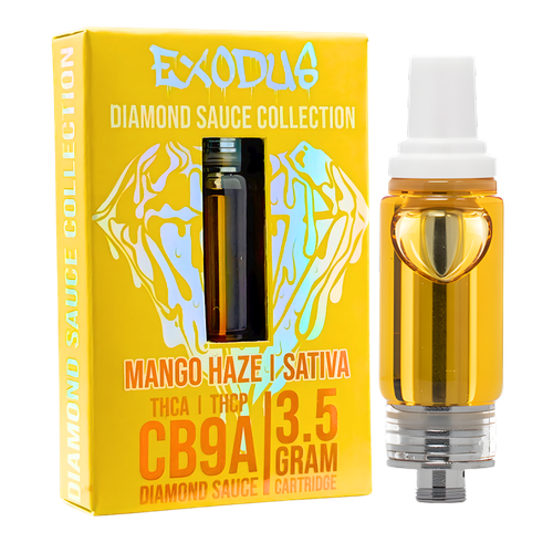 Exodus Diamond Sauce Mango Haze Sativa 3.5g vape cart hemp derived