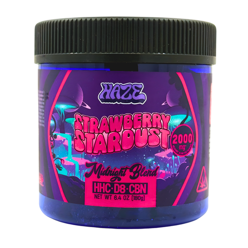 Haze Strawberry Stardust Midnight Blend Indica Gummies 2000mg