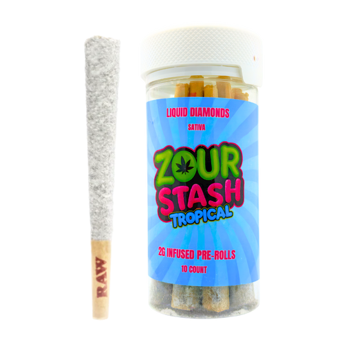 Zour Stash THCa pre-roll tropicana