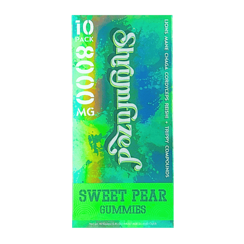 Shrumfuzed mushroom gummies 800mg per gummy blister pack 10 count