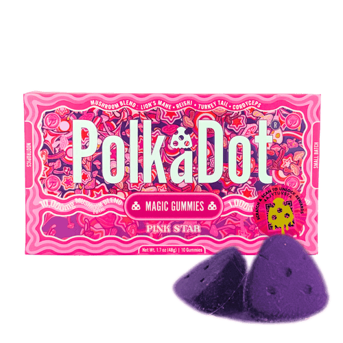 PolkaDot Magic Gummies mushroom blend 10000mg dragonfruit lemonade