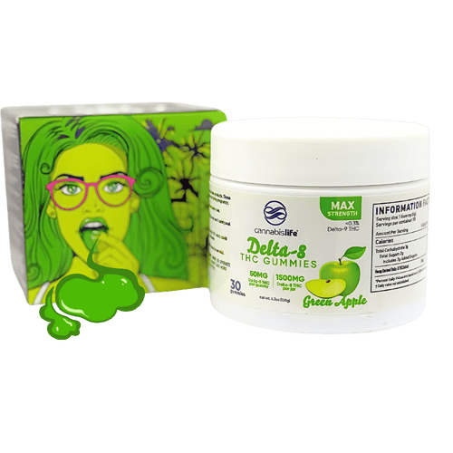 Cannabis Life Delta-8 gummies supplement facts panel