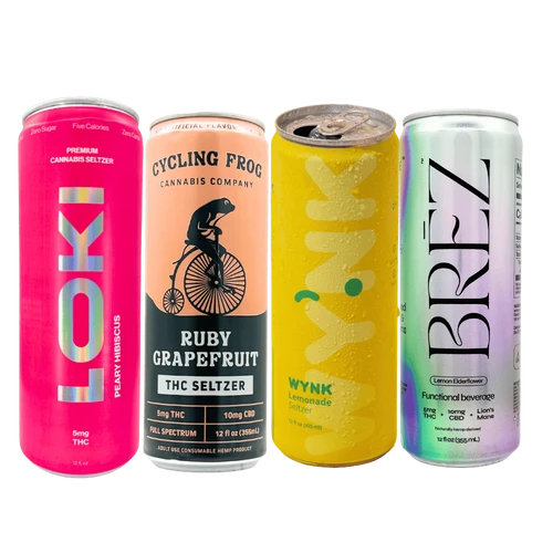 THC CBD Drinks Mix Bundle four hemp beverage brands