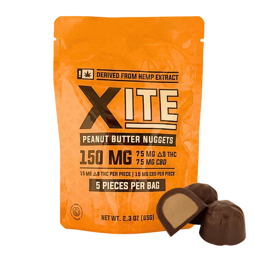 Xite Delta-9 Peanut Butter Nuggets 1:1 Chocolate Edibles