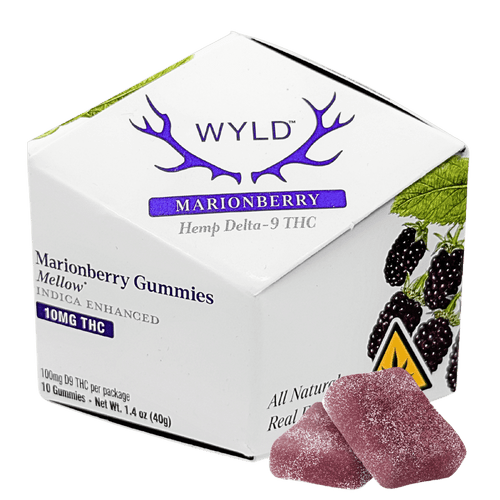 Wyld Hemp Delta-9 Marionberry Indica 100mg 10ct Gummies