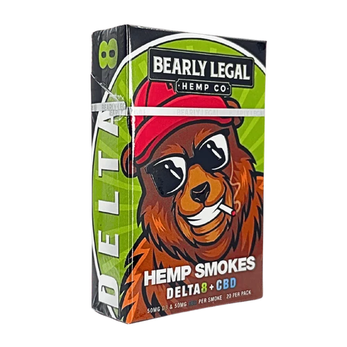 Bearly Legal Solventless Tobacco-Free Delta-8 Hemp Cigarettes 1000mg