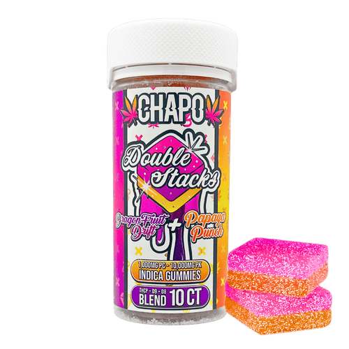 Chapo Extrax Blanco Double Stacks gummies 10000mg 10ct jar