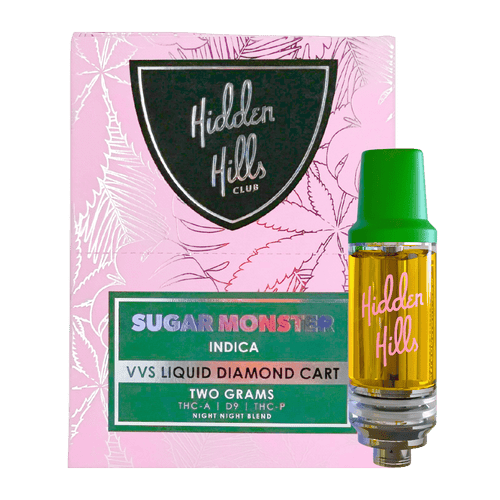 Hidden Hills VVS Diamond Sugar Monster indica cartridge THC-P