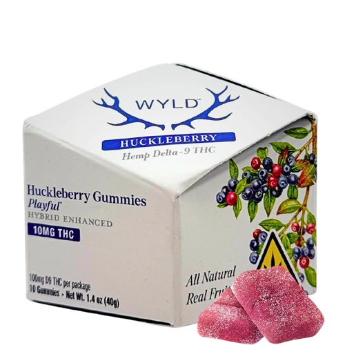 Wyld Huckleberry Delta-9 THC gummies 100mg 10-count pack