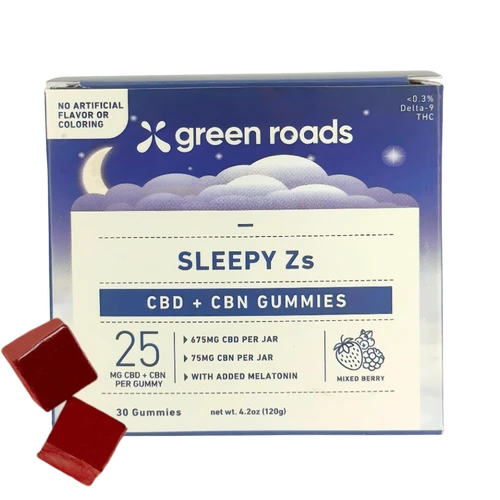Green Roads Sleepy Zs CBD CBN gummies jar