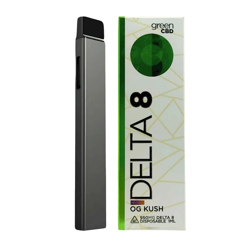 GreenCBD 950mg Delta 8 disposable vape device