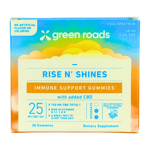 green roads rise n shines immune support gummies 750mg 30ct